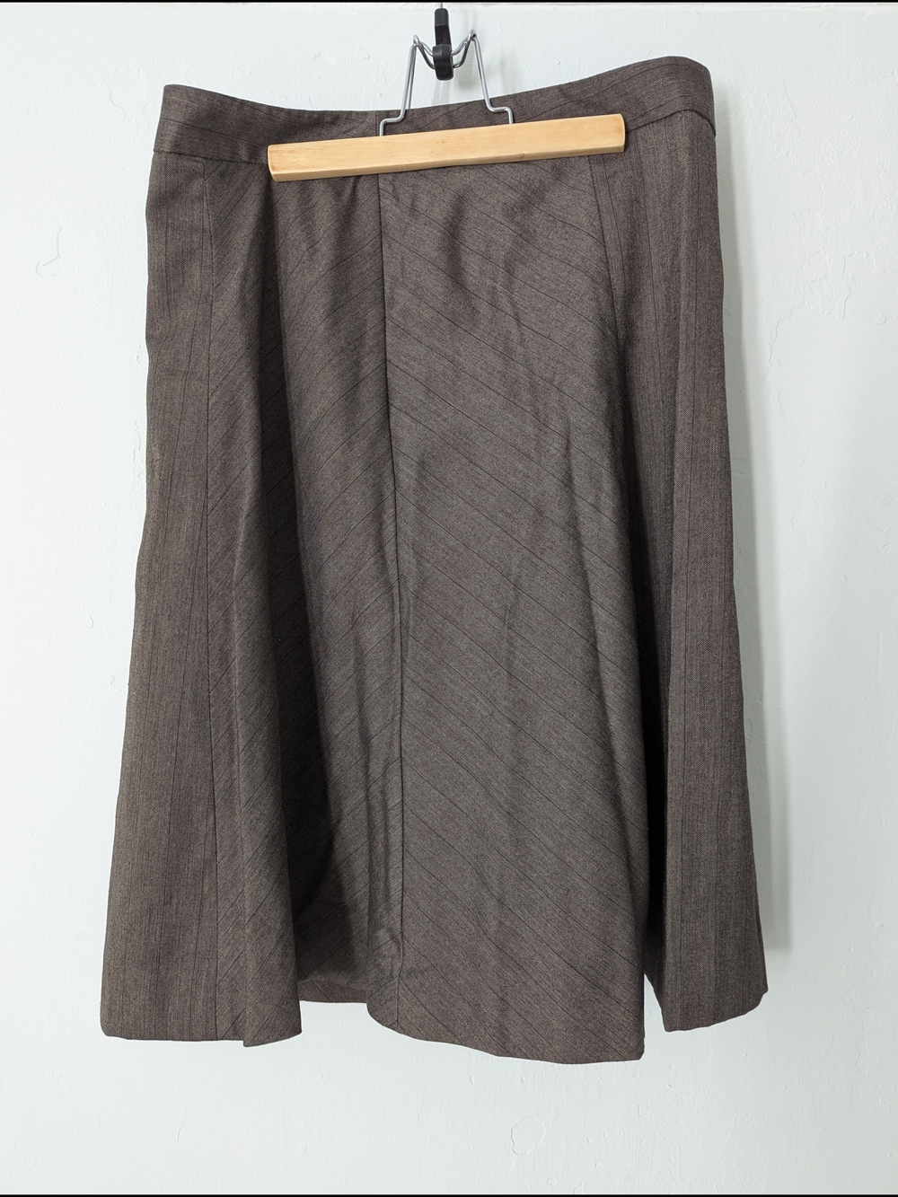 Merona Brown A-Line Midi Skirt